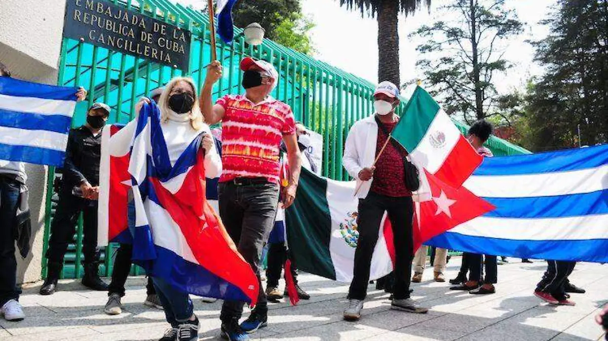 Manifestación Embajada Cuba